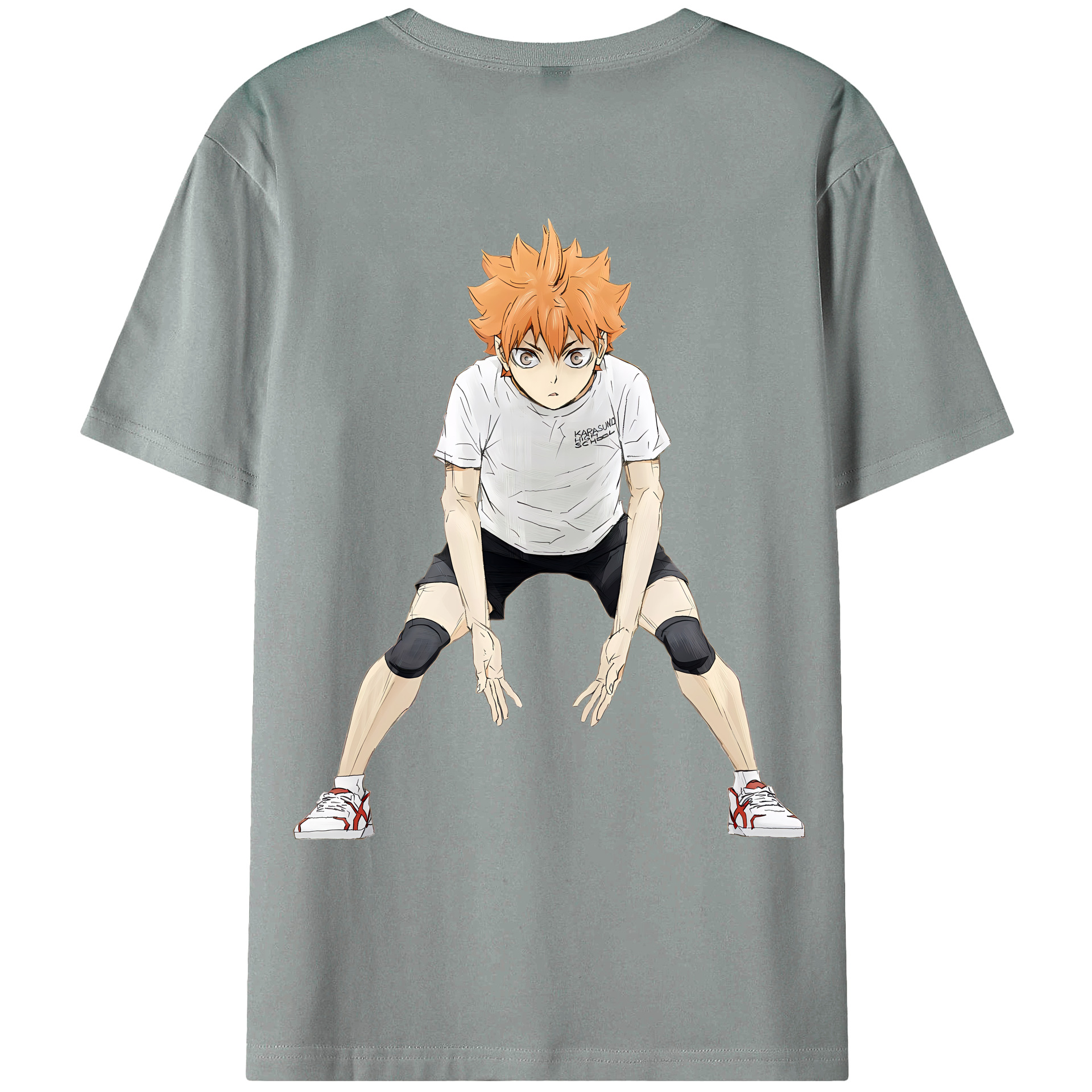 （画像用） ハイキュー!! Haikyu!! 綿100％ メンズ半袖Tシャツ（バックプリント） 通気性